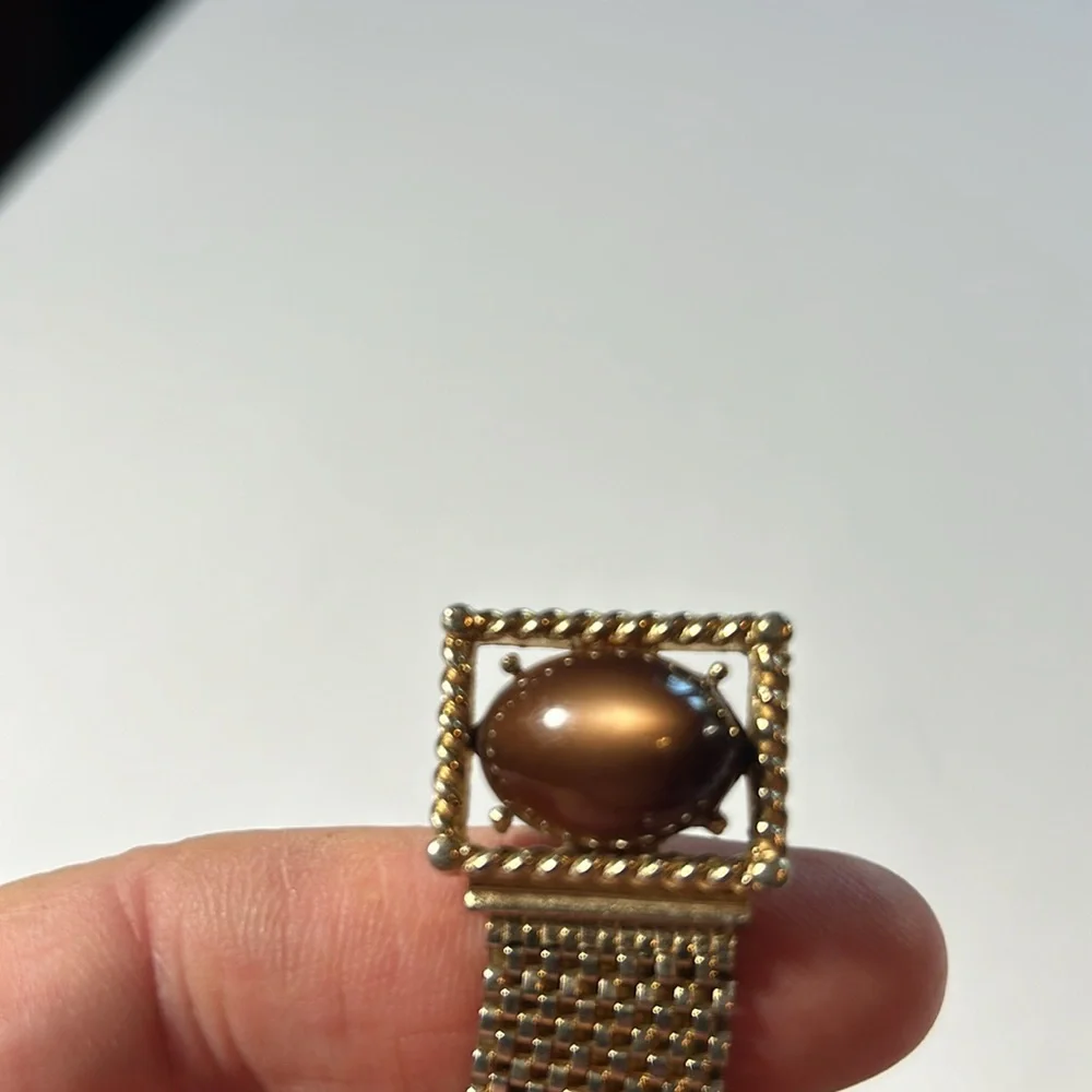 Vintage Swank Gold‎ Tone Wrap-Around Cufflinks